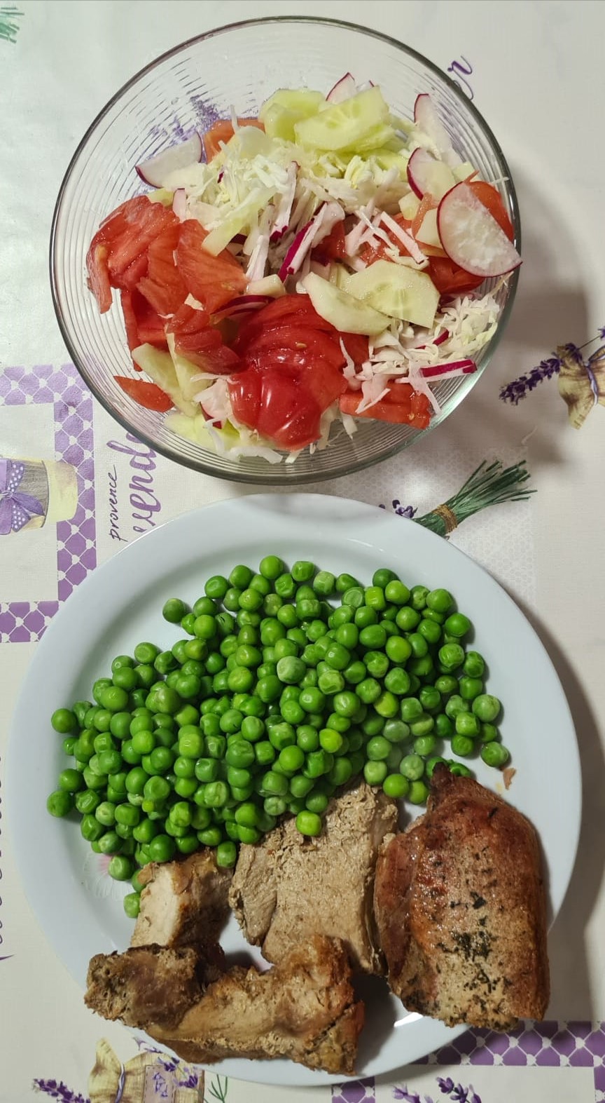 1 porc mazare salata
